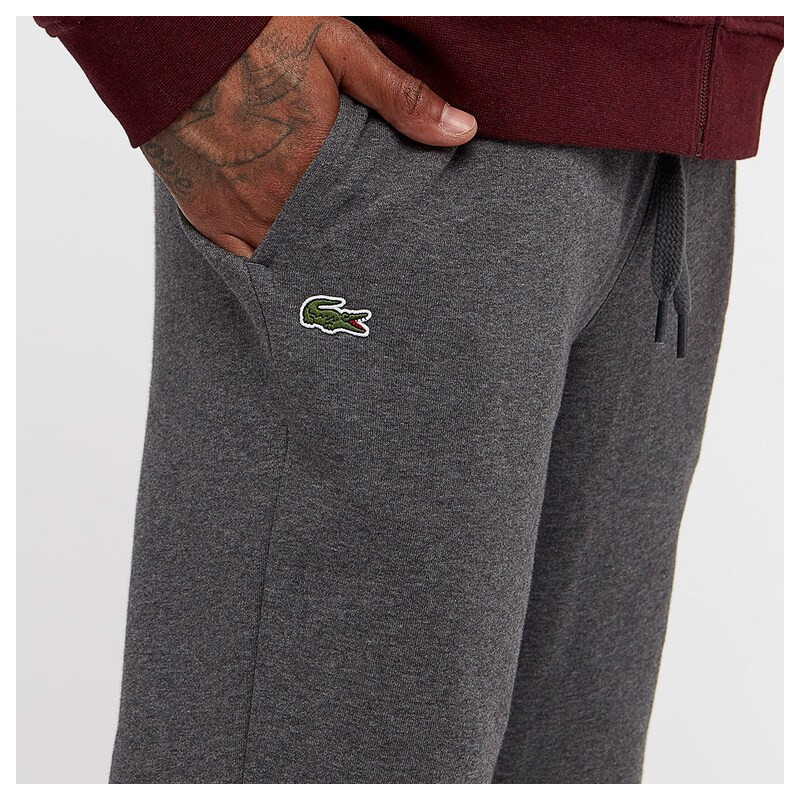 Pantalon de survêtement Tennis Lacoste SPORT gris fonce en molleton uni