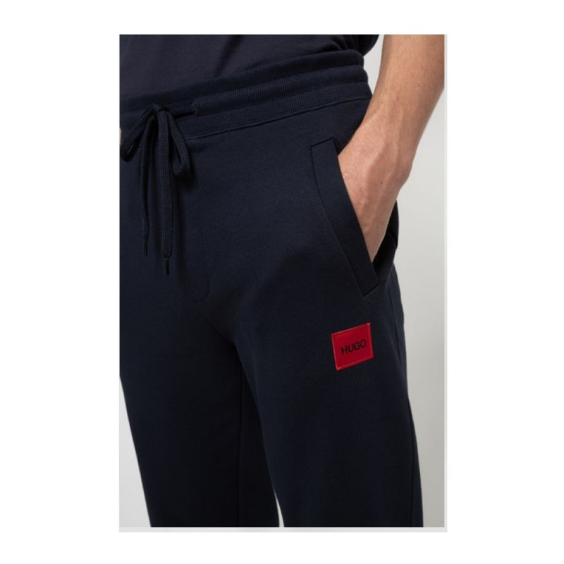 Pantalon en jersey de coton Hugo bleu foncé