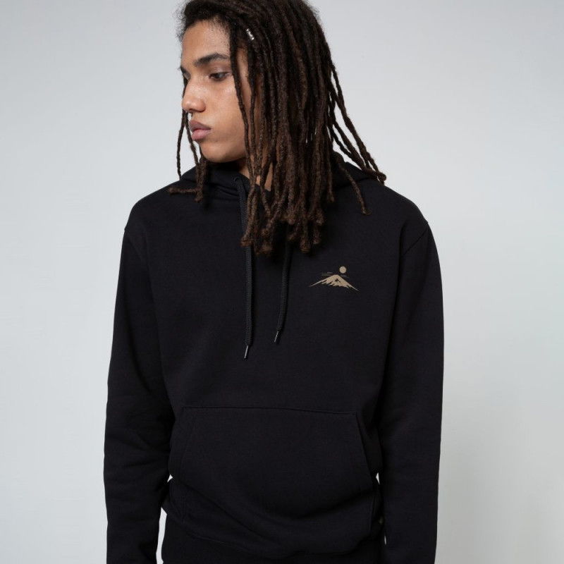 Sweat à capuche Dongrel Hugo Boss en molleton de coton avec imprimé soleil doré réfléchissant