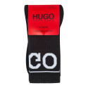 Lot de deux paires de chaussettes Hugo Boss 2P QS Rib Logo CC en maille à logo inversé