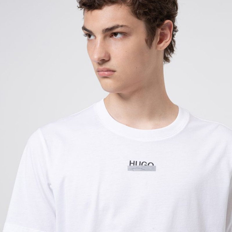 T-shirt Hugo Boss Durned-U204 en jersey de coton avec logo artistique de la nouvelle saison