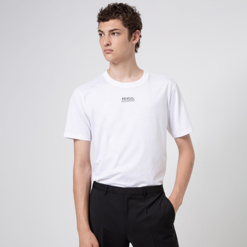 T-shirt Hugo Boss Durned-U204 en jersey de coton avec logo artistique de la nouvelle saison