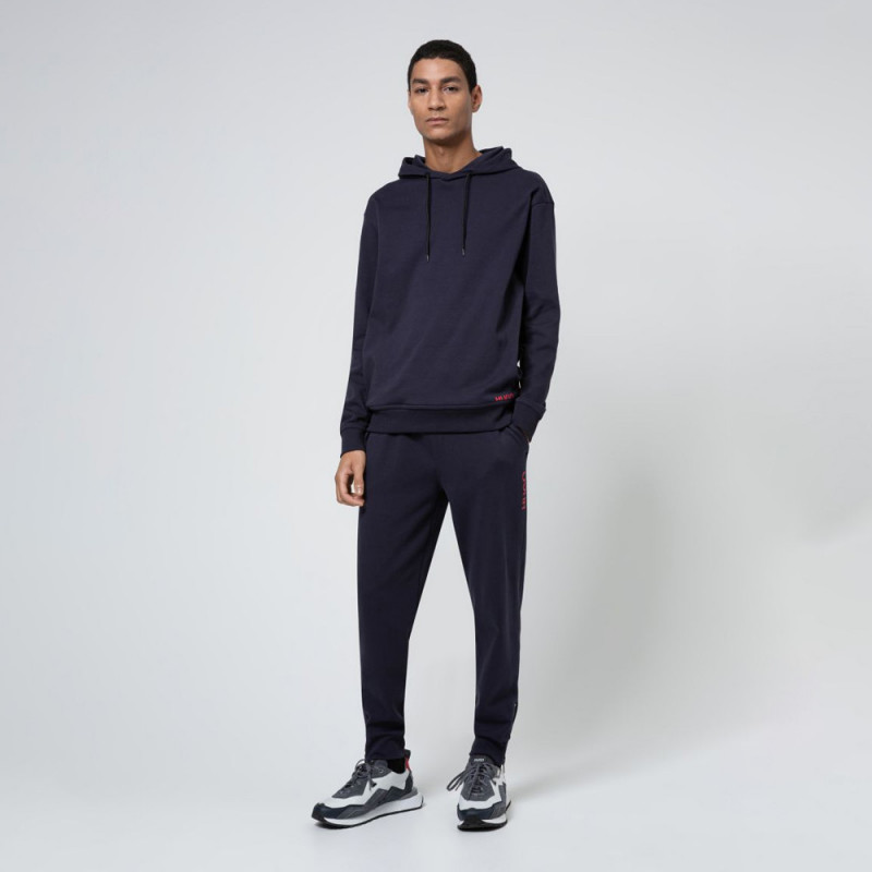 Bas de survêtement DUROS211 Hugo Boss en coton interlock avec logo à la taille