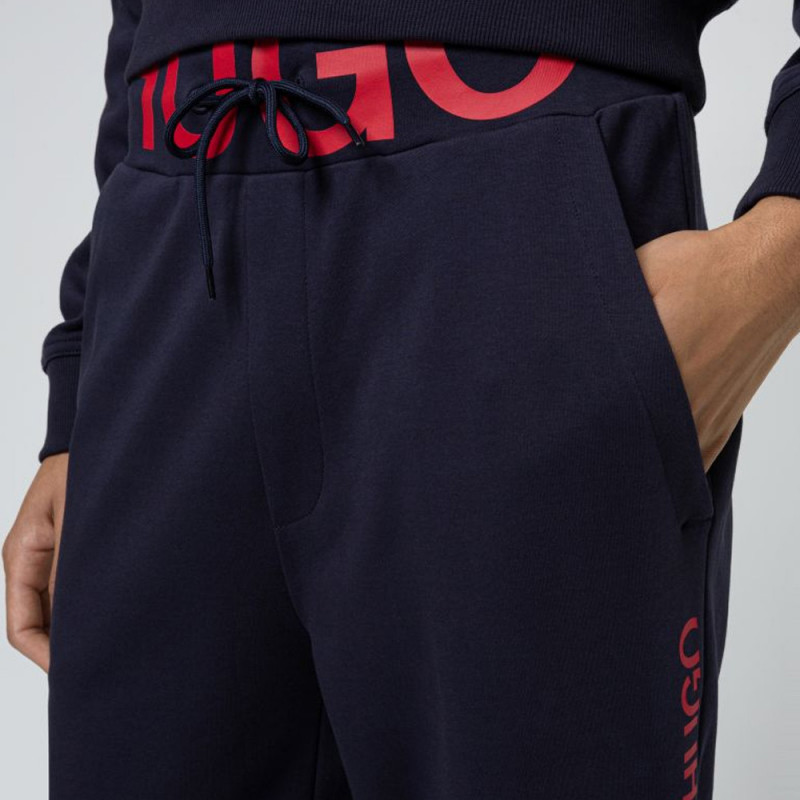 Bas de survêtement DUROS211 Hugo Boss en coton interlock avec logo à la taille