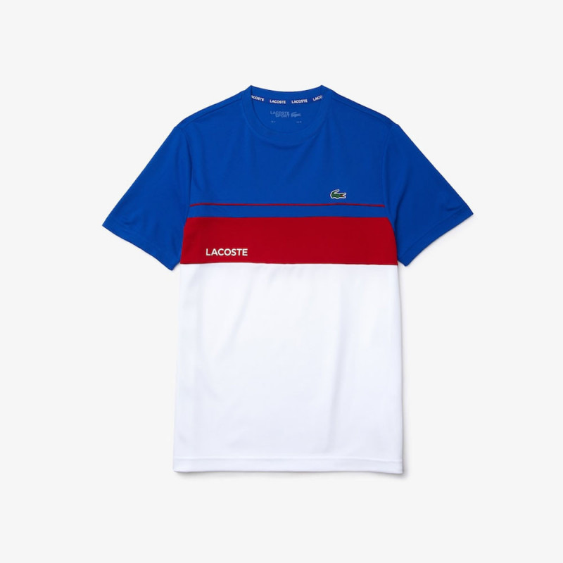 T-shirt  Lacoste SPORT à col rond respirant color-block