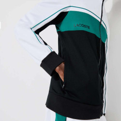Sweatshirt zippé Lacoste SPORT en piqué résistant color-block