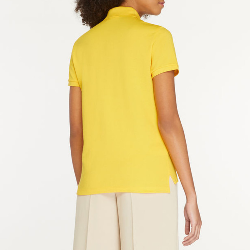 Polo Lacoste Femme Classic Fit  en coton souple Jaune