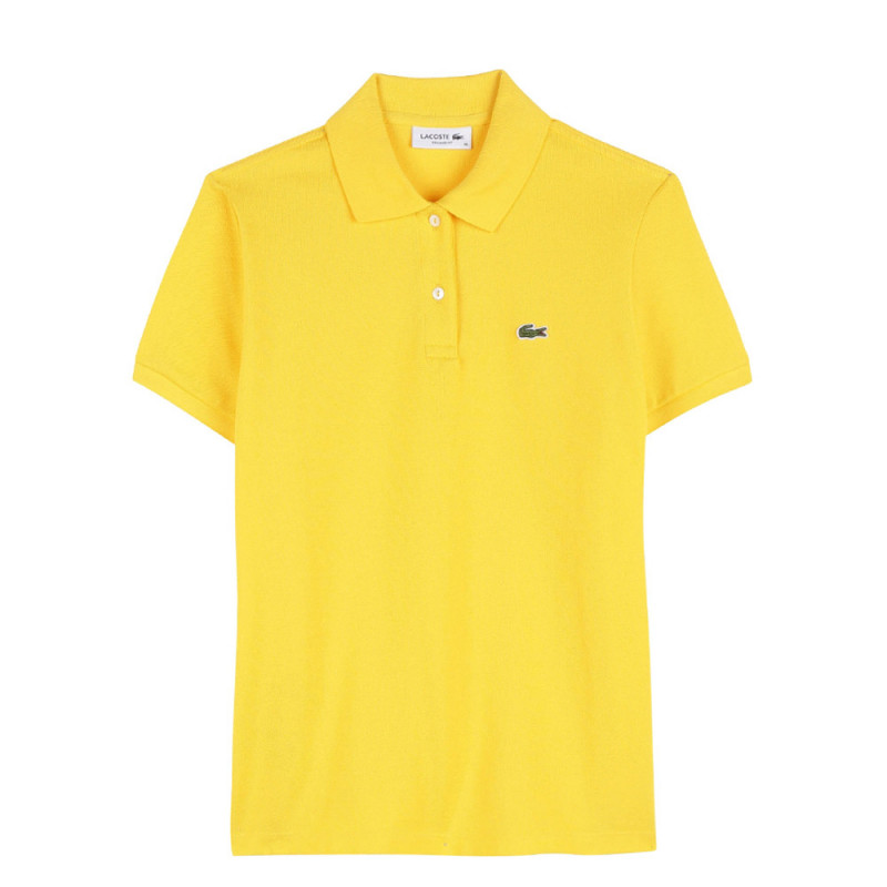 Polo Lacoste Femme Classic Fit  en coton souple Jaune