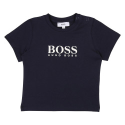 T-shirt noir Boss bébé