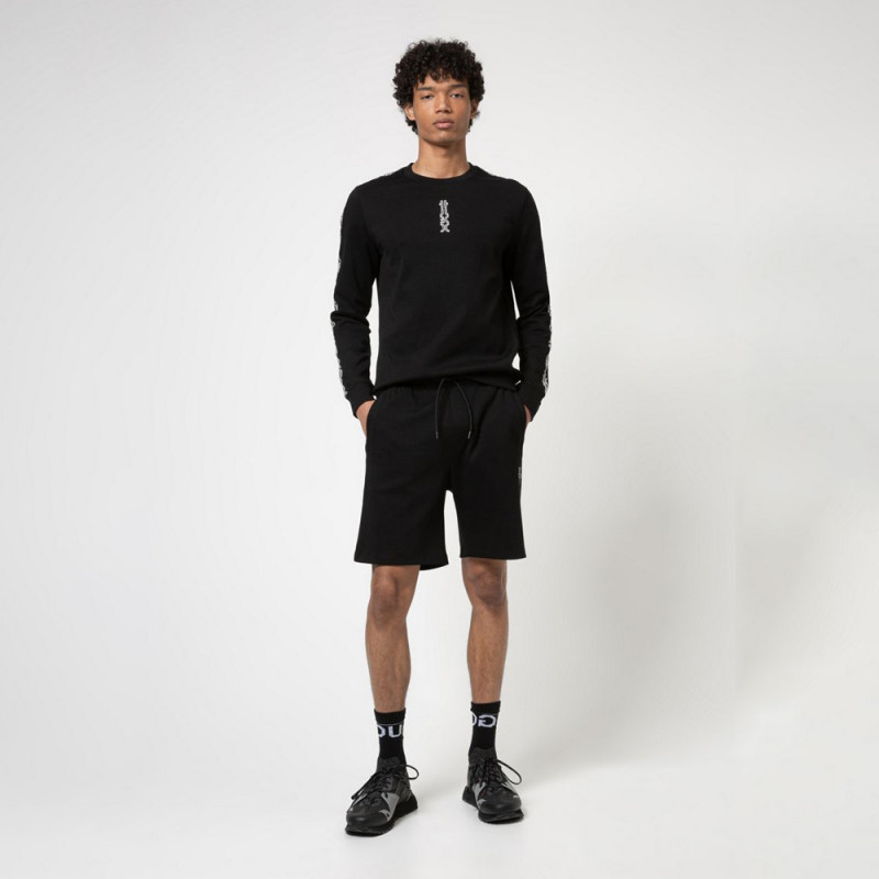 Short Hugo Boss Doolio en coton biologique à logo revisité Noir