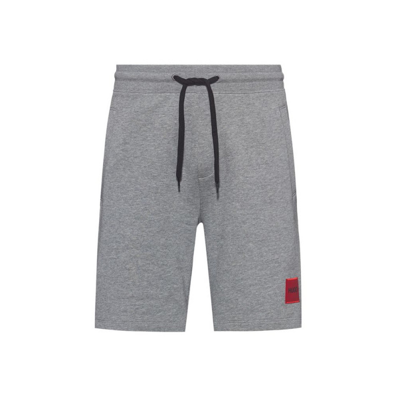 Short Hugo Boss Diz212 Fit en coton avec étiquette logo Gris