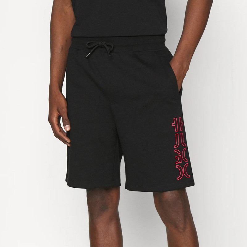 Short HUGO Doolio en coton biologique à logo revisité