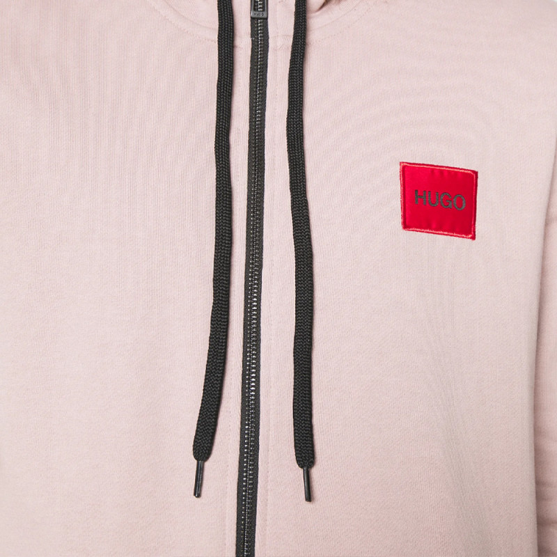 Sweat zippé HUGO Daple212  en molleton de coton avec patch logo