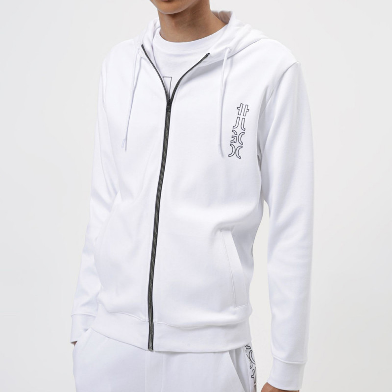 Sweat à capuche HUGO Deerio en coton biologique et logos revisités