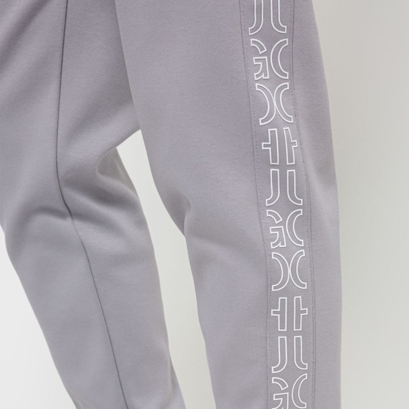 Bas de survêtement HUGO Daky213 Gris en coton biologique à logos revisités