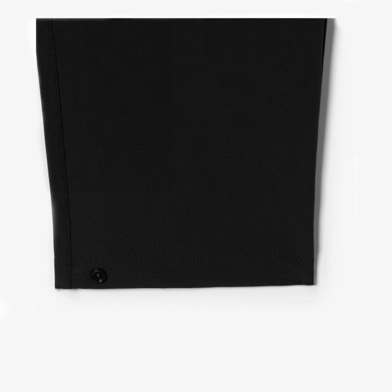 Pantalon Lacoste Stretch noir avec boutons à la taille et aux chevilles