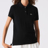 Polo Lacoste Femme Classic Fit  en coton souple Noir