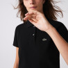 Polo Lacoste Femme Classic Fit  en coton souple Noir