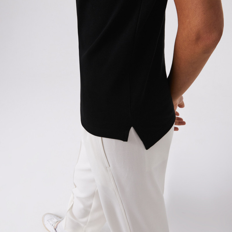 Polo Lacoste Femme Classic Fit  en coton souple Noir