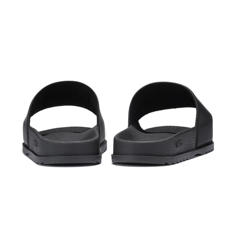 Claquettes Hugo Boss Noir étiquette logo rouge