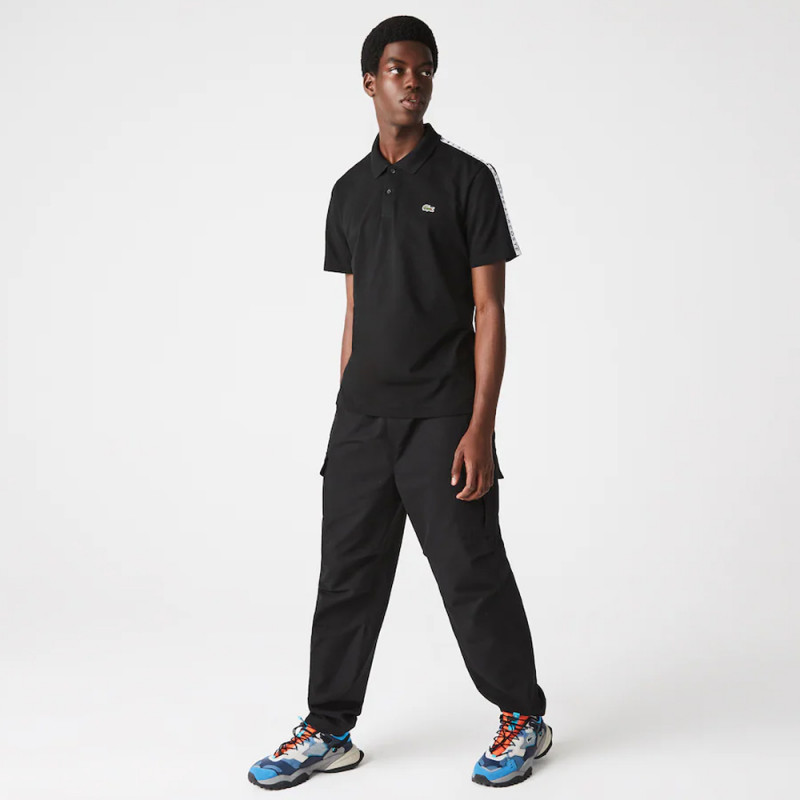 Polo Lacoste regular fit en coton ultra léger - bandes siglées - DM'S