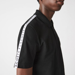 Polo Lacoste regular fit en coton ultra léger - bandes siglées - DM'S