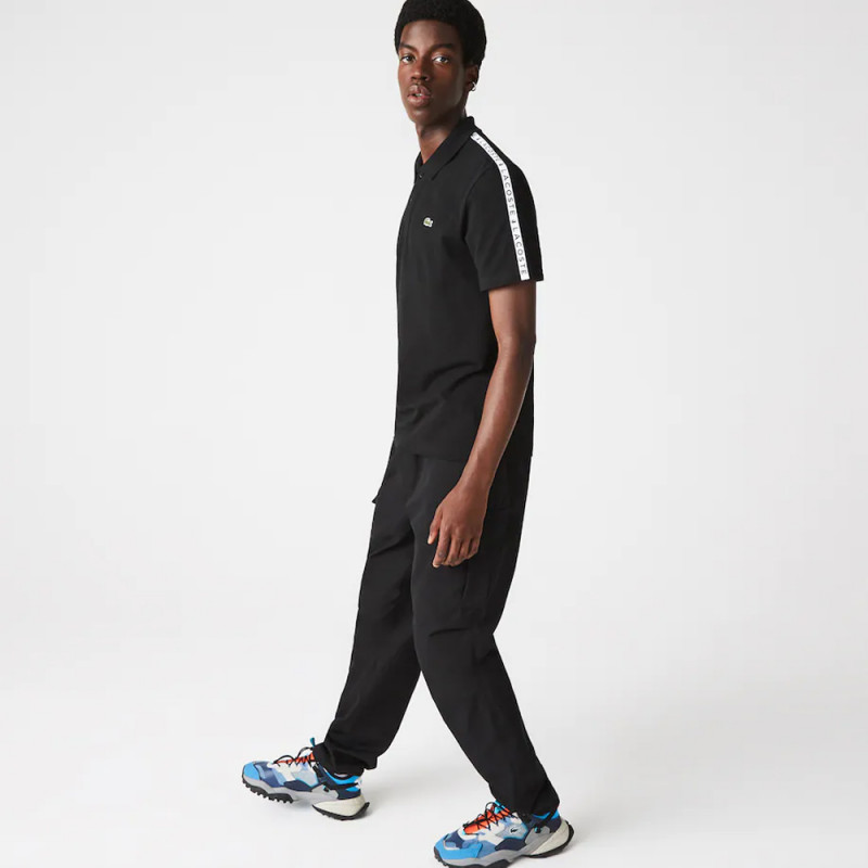Polo Lacoste regular fit en coton ultra léger - bandes siglées - DM'S
