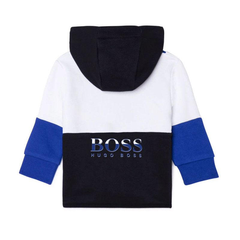 Sweat à capuche zippé Boss pour enfant chez DM'Sports