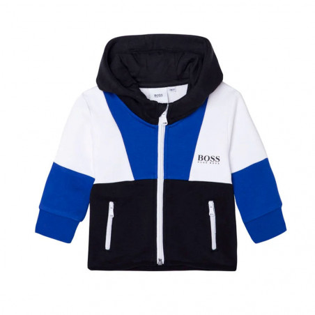 Sweat à capuche zippé Boss pour enfant chez DM'Sports