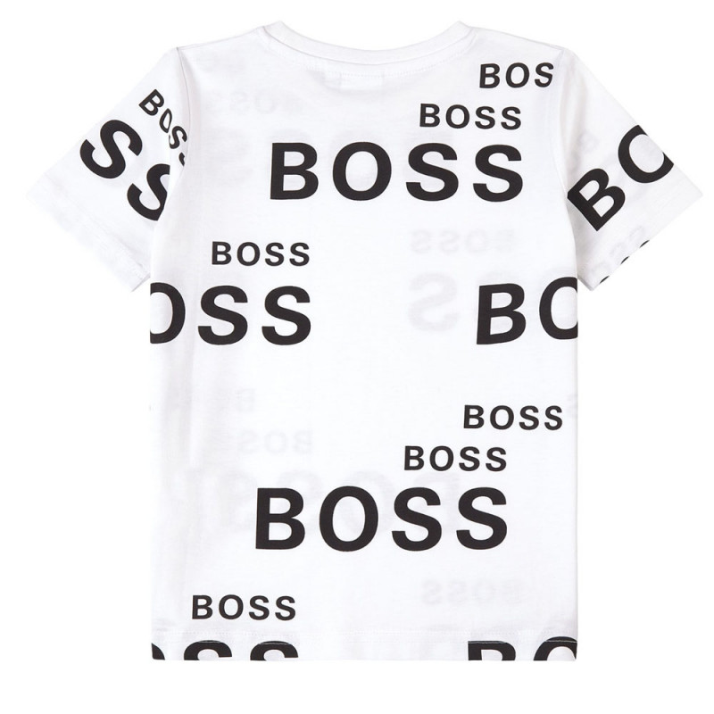 T-shirt blanc Boss pour enfant en vente chez DM'Sports
