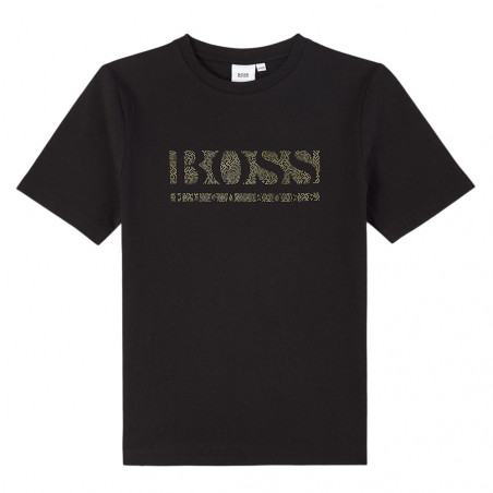 T-shirt noir Boss pour enfant en vente chez DM'Sports