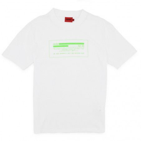 T-shirt Hugo Danford blanc en vente chez DM'Sports