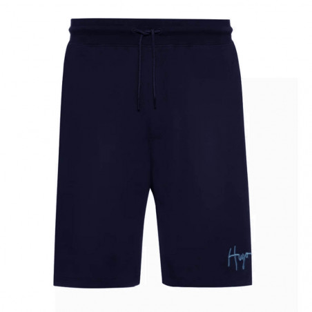 Short en coton Hugo Dalfie bleu marine