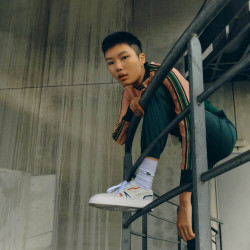 Baskets Lacoste L001 0321 1 SFA WHT/NVY/RED Leather chez DM'Sports !