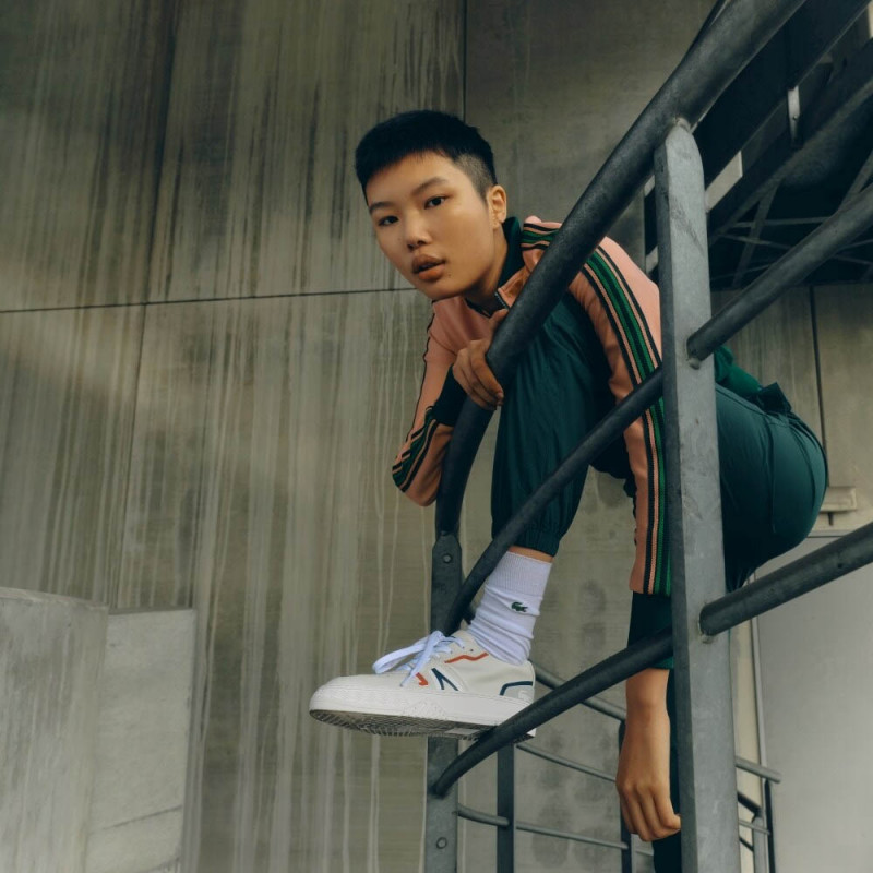 Baskets Lacoste L001 0321 1 SFA WHT/NVY/RED Leather chez DM'Sports !