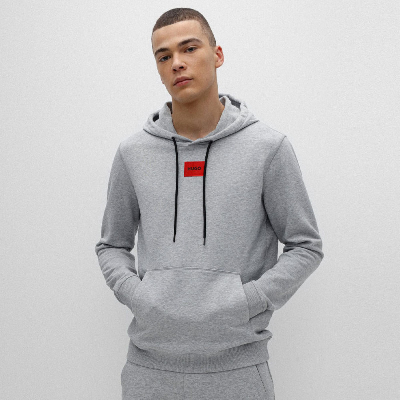 Sweat à capuche Hugo Daratschi214 gris pour homme