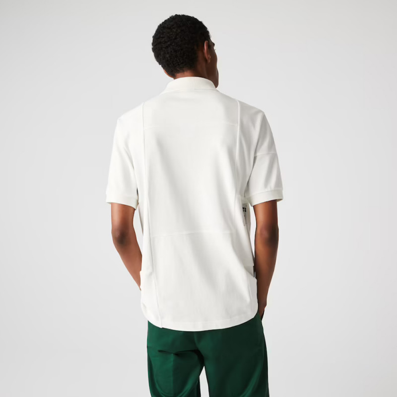 Polo Lacoste L!VE Héritage relax fit en piqué et éponge chez DM'Sports
