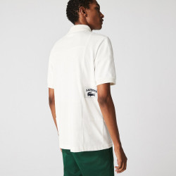 Polo Lacoste L!VE Héritage relax fit en piqué et éponge chez DM'Sports