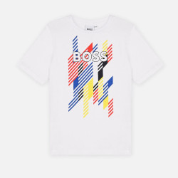 T-shirt Boss enfant blanc