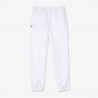 Pantalon de survêtement uni Lacoste SPORT en tissu léger blanc