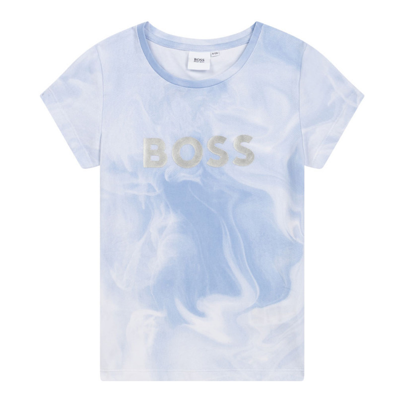 T-shirt Boss Junior bleu ciel