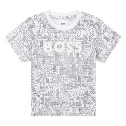 T-shirt Boss bébé blanc