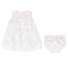 Robe blanche et rose pour bébé fille