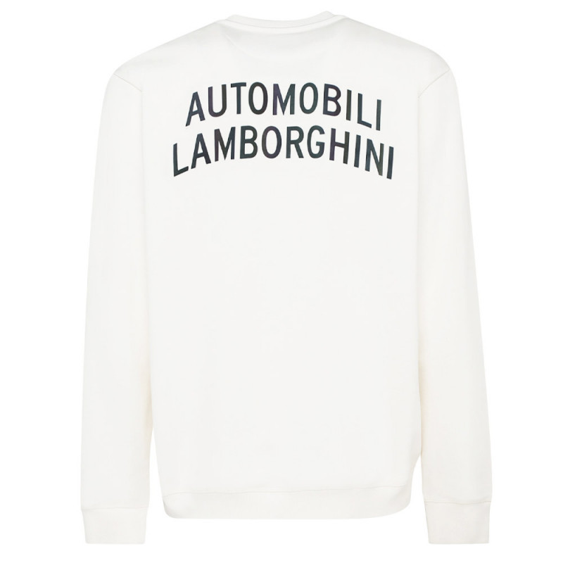 Sweat à col rond Automobili Lamborghini 72XBI007 blanc pour homme