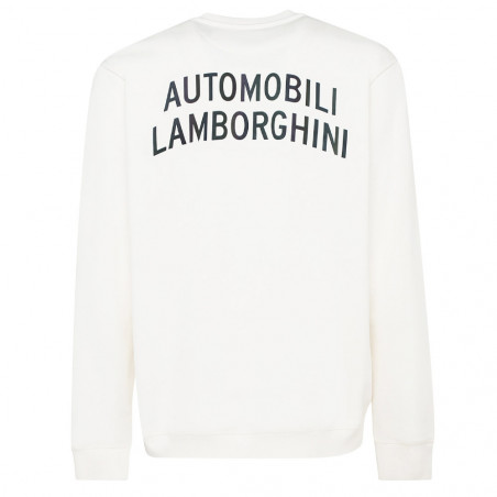 Sweat à col rond Automobili Lamborghini 72XBI007 blanc pour homme