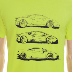 T-shirt Automobili Lamborghini 72XBH009 vert pour homme