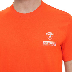 T-shirt Automobili Lamborghini 72XBH025 orange pour homme