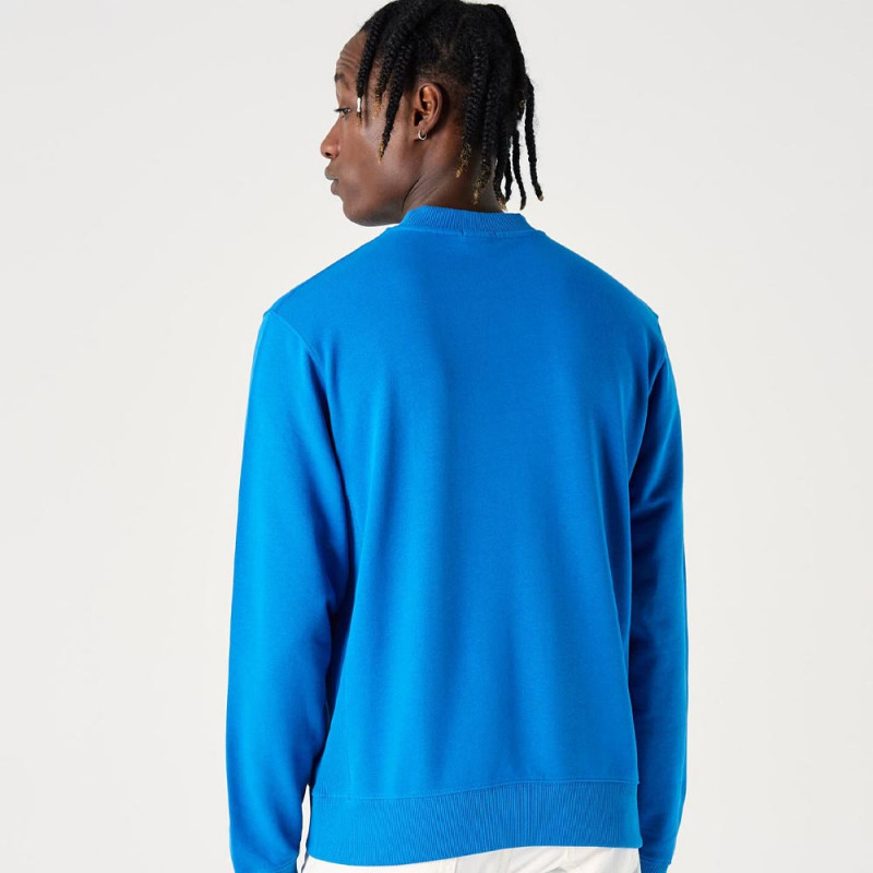 Sweatshirt à col rond unisexe Lacoste L!VE en molleton de coton