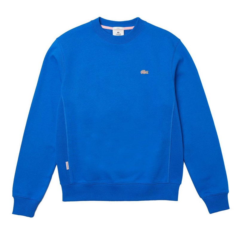 Sweatshirt à col rond unisexe Lacoste L!VE en molleton de coton