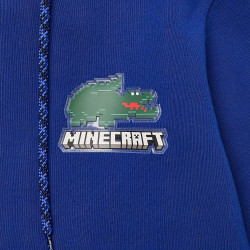 Sweatshirt Lacoste unisexe Collab Minecraft en molleton de coton bleu